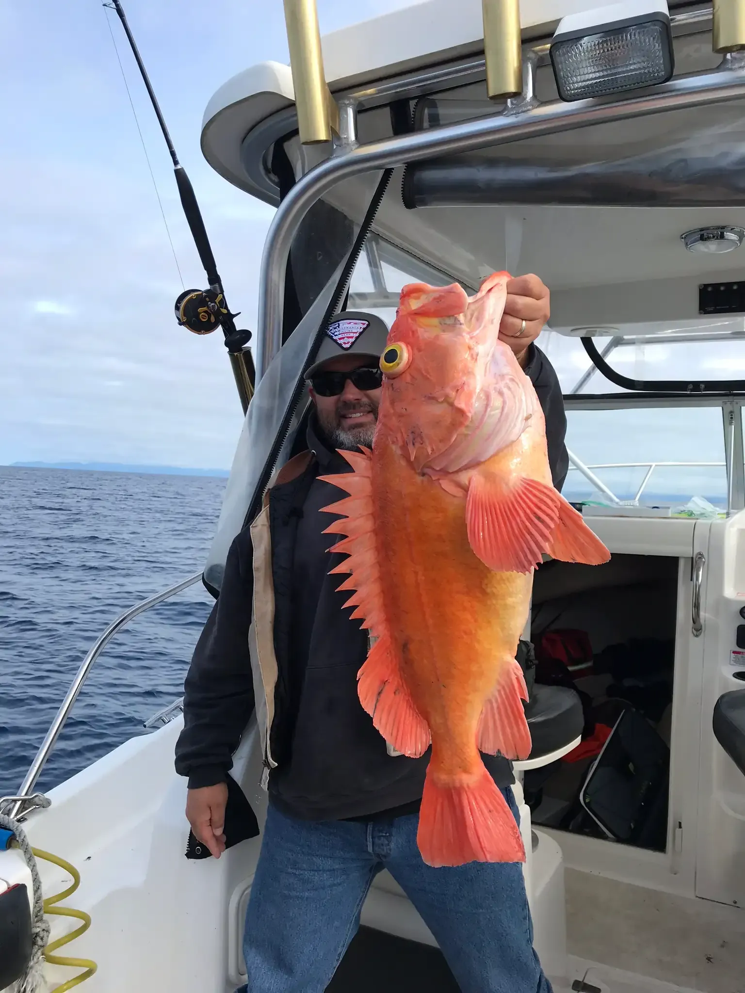 Angler with Yelloweye Rockfish on Conquest