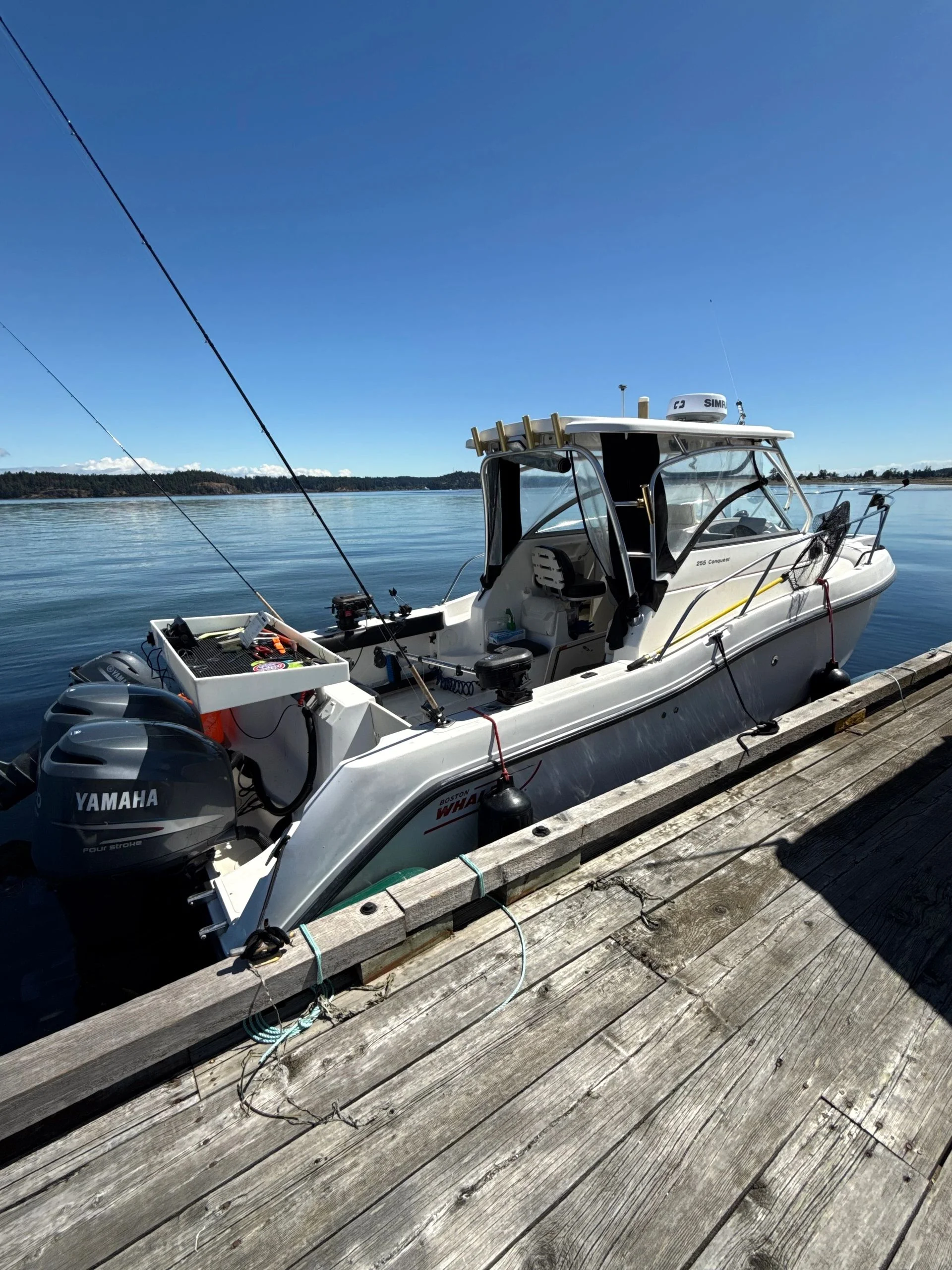 Boston Whaler Conquest at Dock