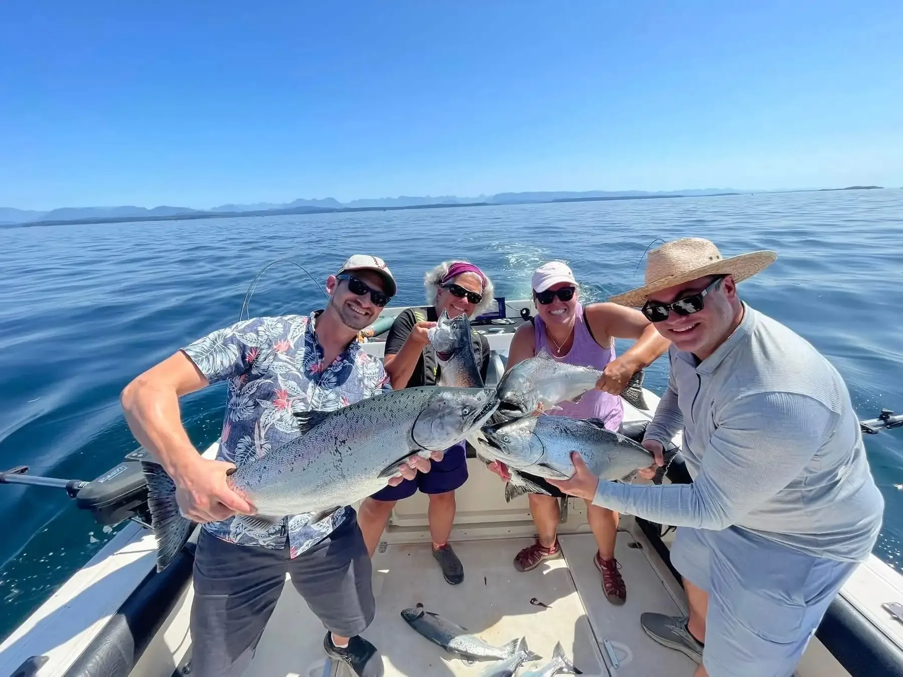 Friends group salmon fishing charter