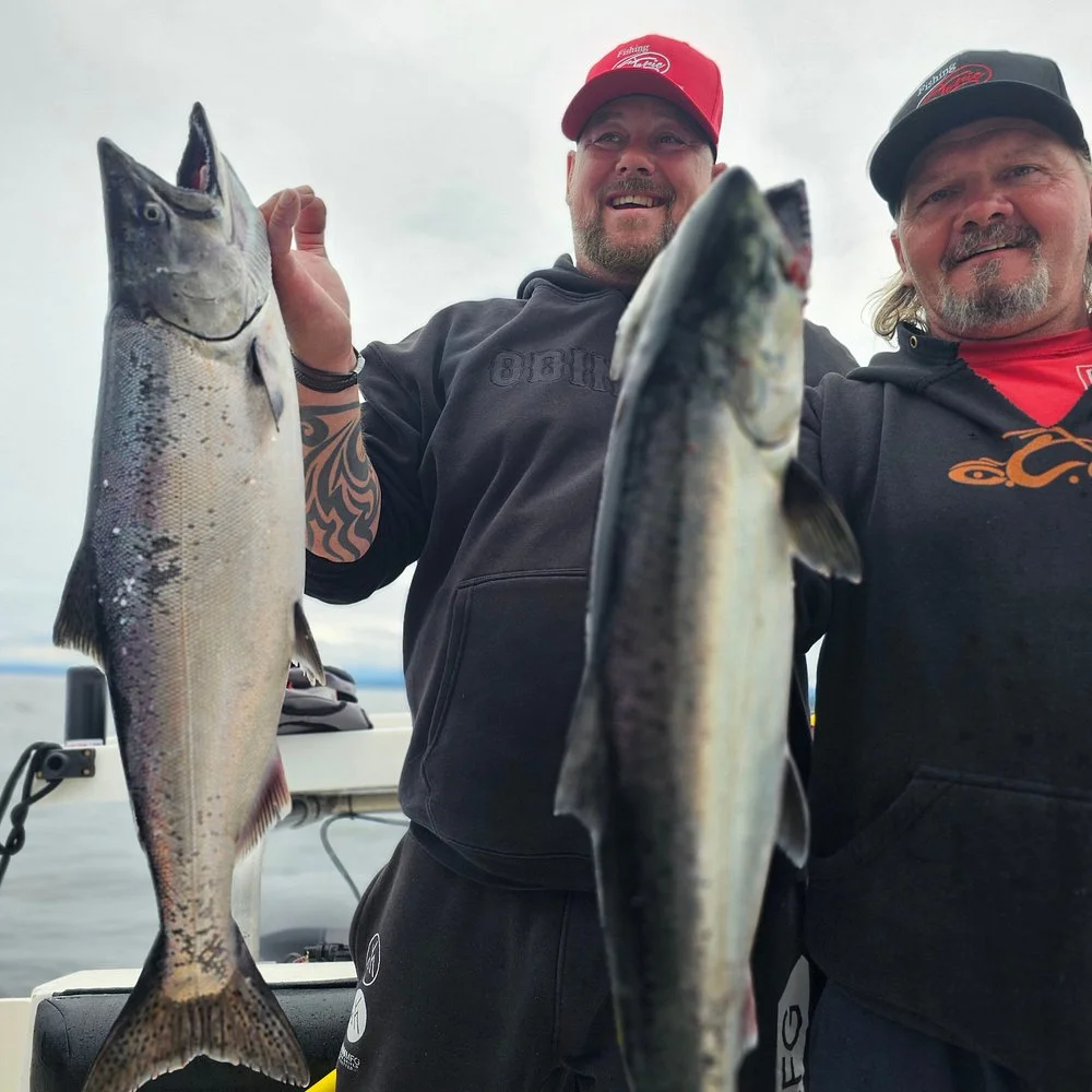 Captain Norm Guests Salmon Catch Campbell River